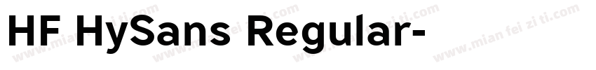 HF HySans Regular字体转换